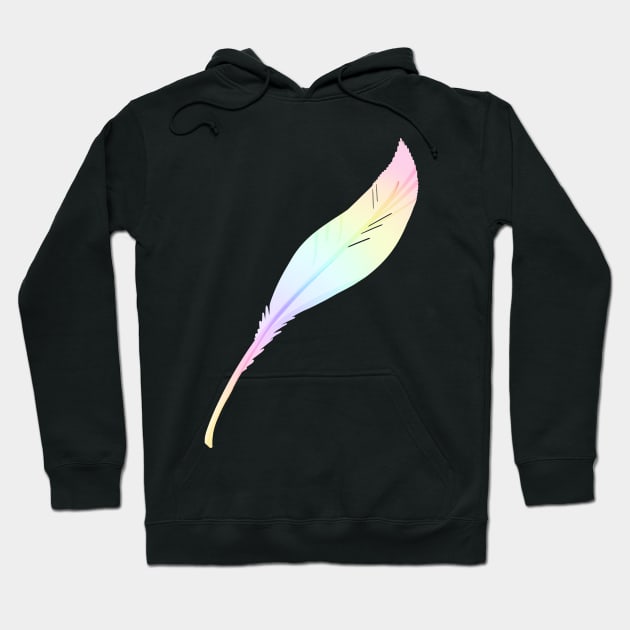 Pastel Rainbow Ombre Feather Hoodie by KelseyLovelle